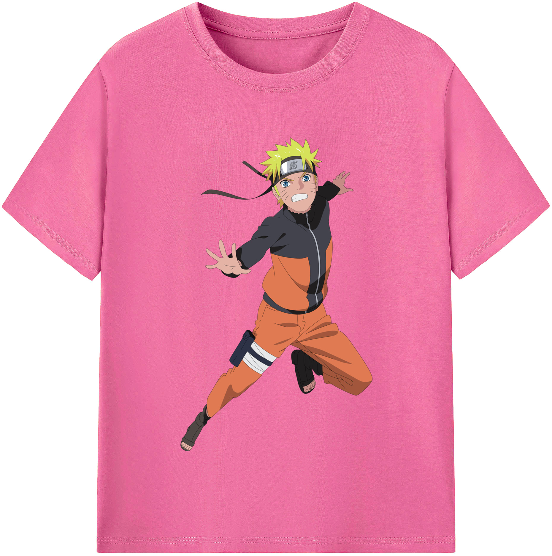 NARUTO -ナルト- うずまき ナルト Uzumaki Naruto レディースカジュアルプリントTシャツ（綿100％）